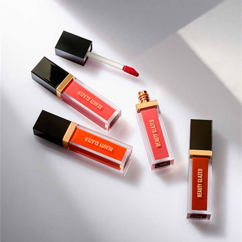 Beauty Glazed Mini Liquid Lipstick Set – Long Lasting Matte Finish Hover Image