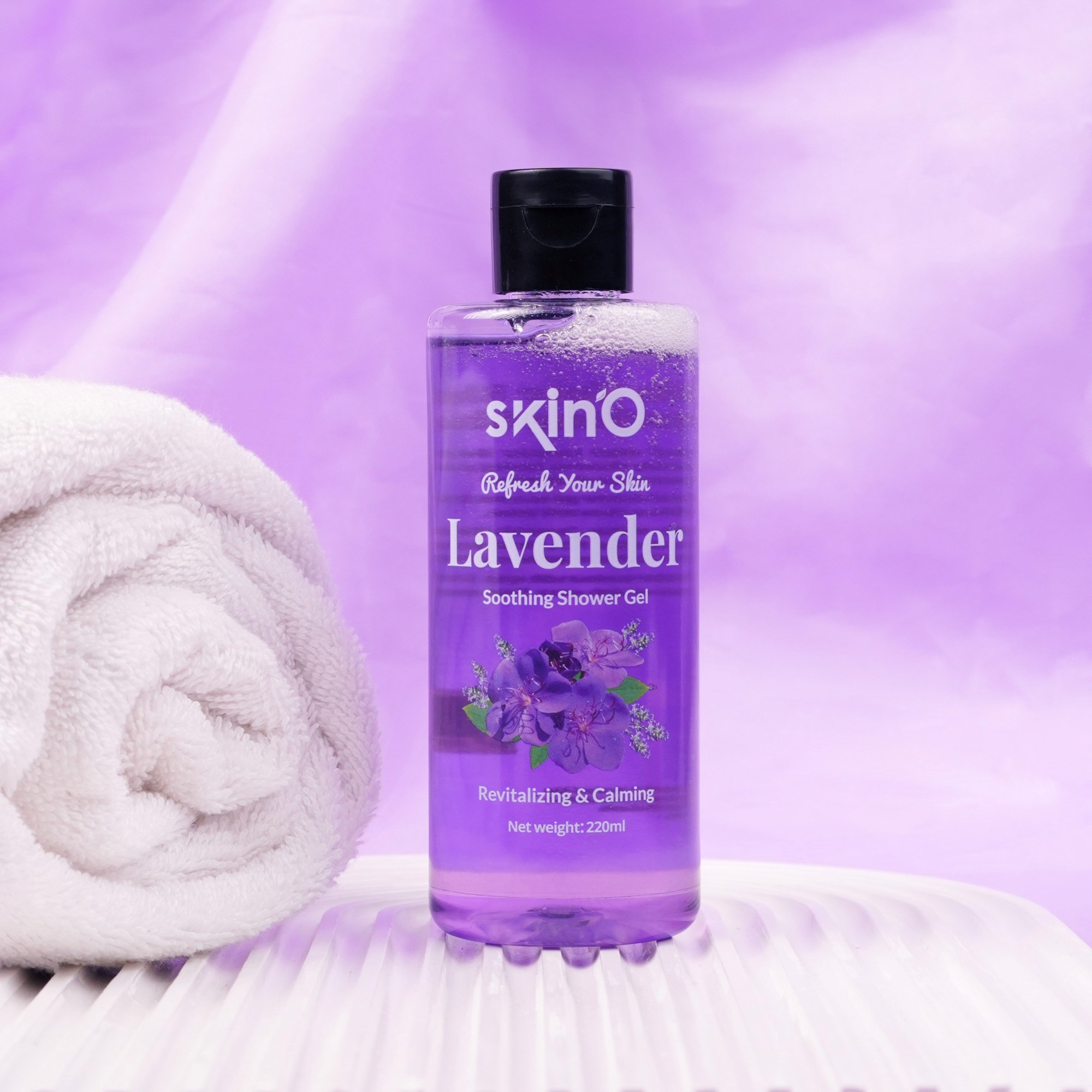 SkinO Lavender Shower Gel 220ml Hover Image