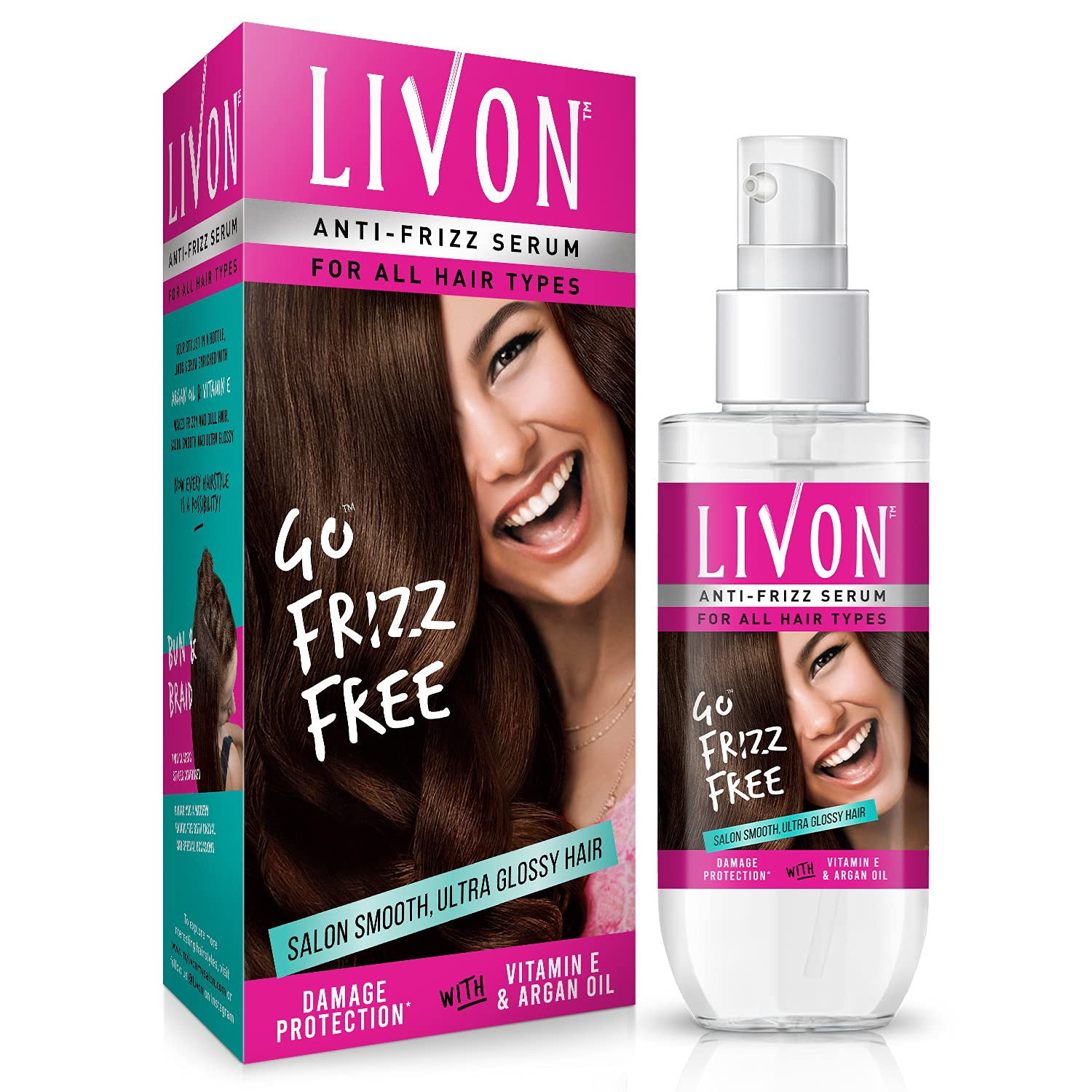 Livon Frizz-Free Smooth & Glossy Hair Serum 50ml (India) Main Image